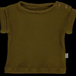 Poudre Organic T-shirts | T-SHIRT BOURRACHE CÔTELÉ Fir Green FirGreen