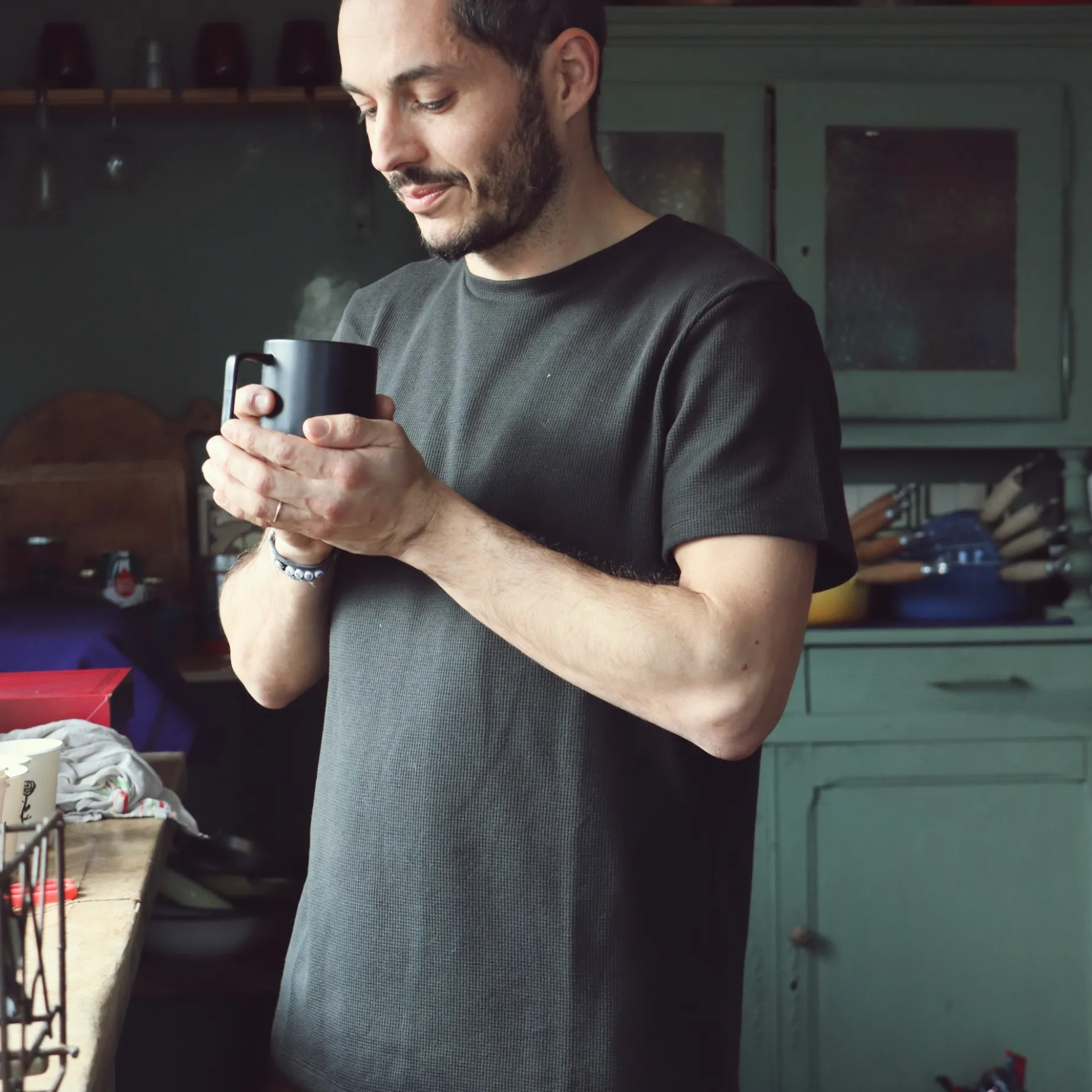 Poudre Organic Homewear | T-shirts | T-SHIRT CAMISETA NID D'ABEILLE Pirate Black PirateBlack