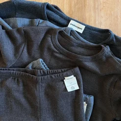 Poudre Organic T-shirts & Débardeurs | T-SHIRT CAPRE MÉRINOS Gris Chiné GrisChiné