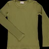 Poudre Organic Homewear | T-shirts | T-SHIRT EGLANTINE CÔTELÉ Green Moss GreenMoss
