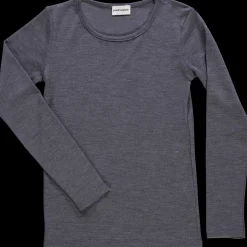 Poudre Organic T-shirts | T-SHIRT ÉGLANTINE MÉRINOS Gris Chiné Clair GrisChinéClair