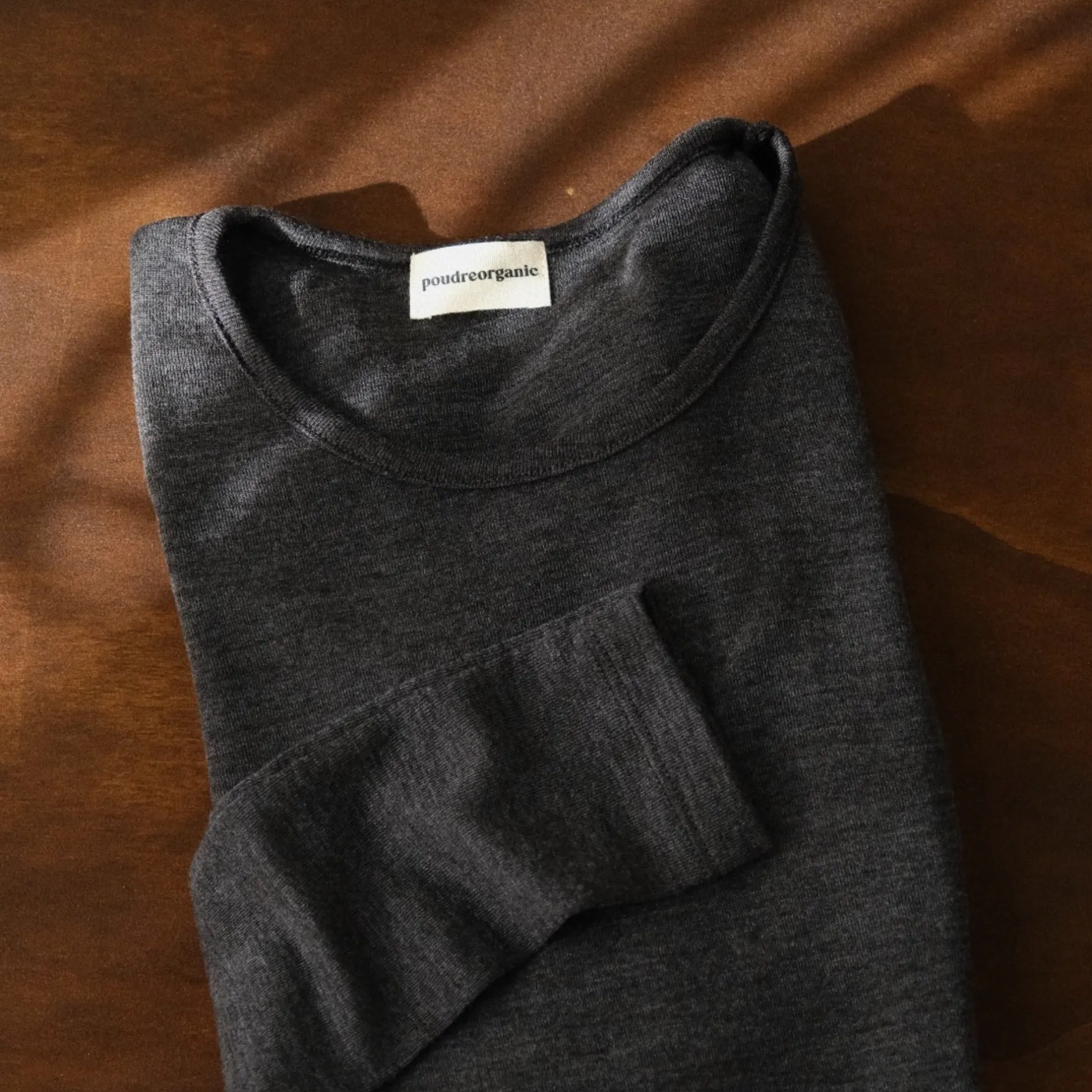 Poudre Organic T-shirts | T-SHIRT ÉGLANTINE MÉRINOS Gris Chiné GrisChiné