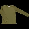 Poudre Organic T-shirts & Débardeurs | T-SHIRT OLIVE CÔTELÉ Green Moss GreenMoss