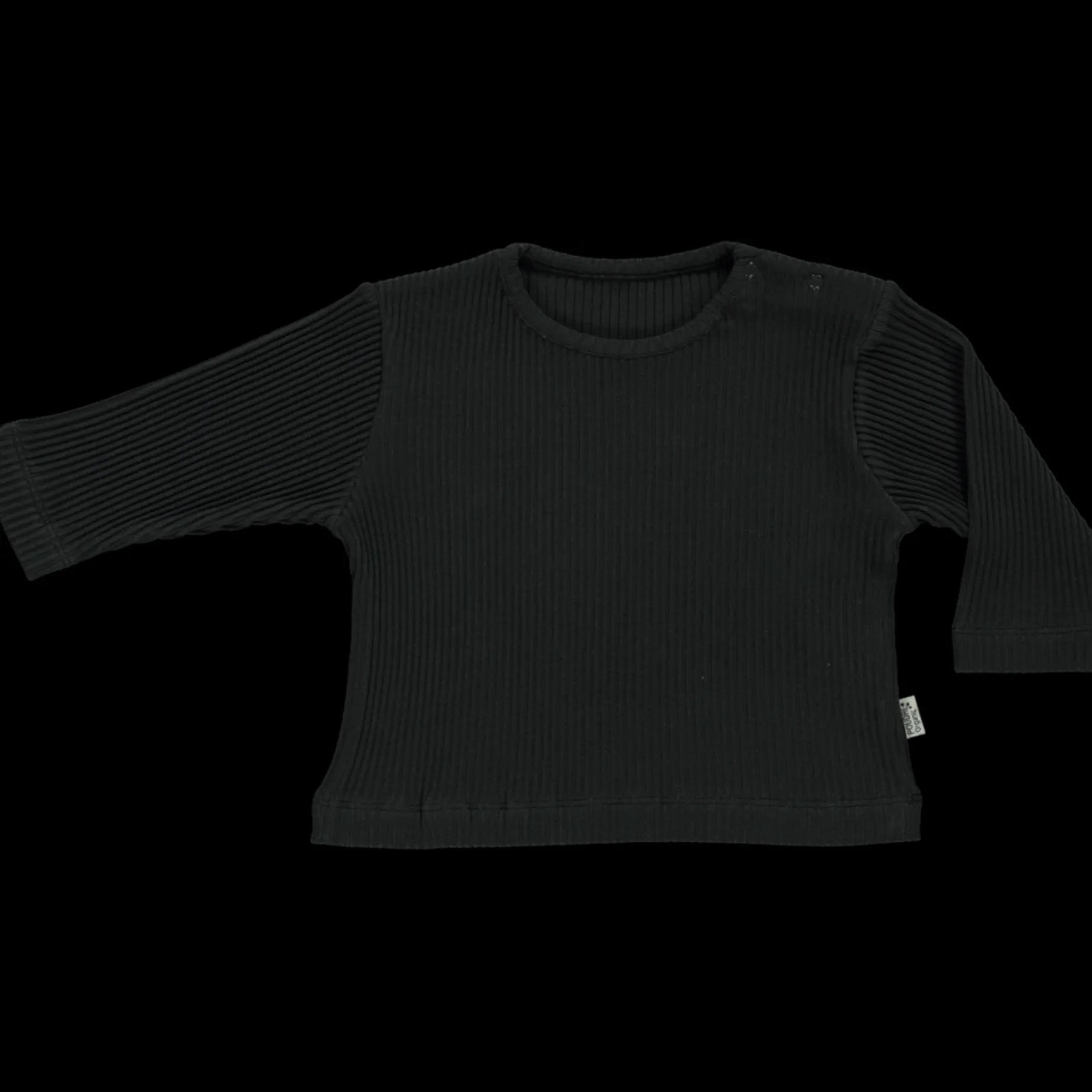 Poudre Organic T-shirts | T-SHIRT OLIVE CÔTELÉ Pirate Black PirateBlack