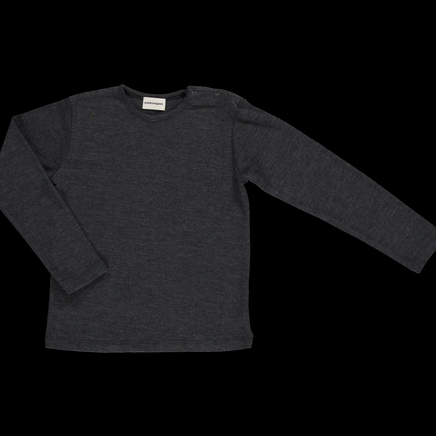 Poudre Organic T-shirts & Débardeurs | T-SHIRT OLIVE MÉRINOS Gris Chiné GrisChiné