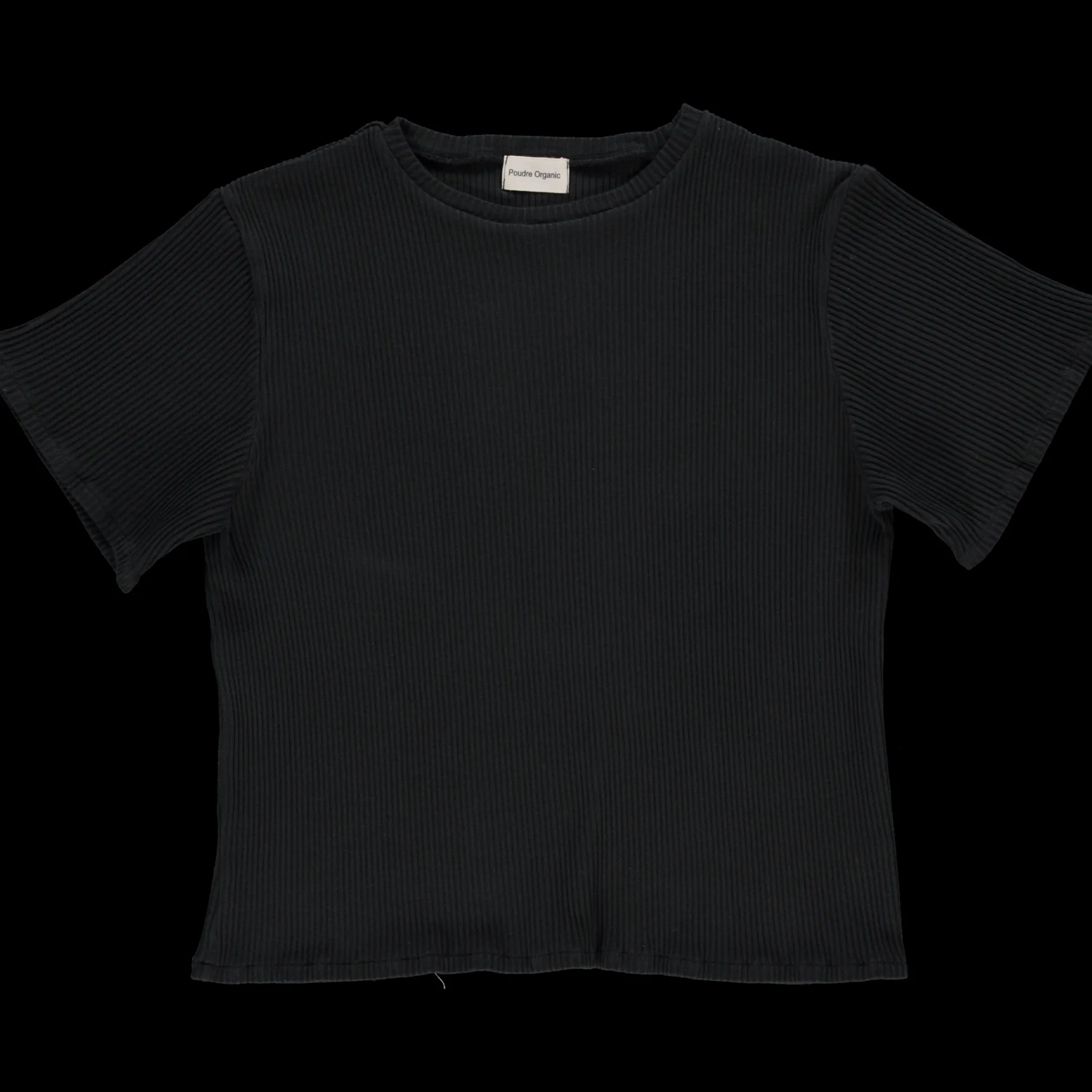Poudre Organic T-shirts | T-SHIRT ORGEAT CÔTELÉ ADULTE Pirate Black PirateBlack