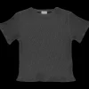 Poudre Organic T-shirts | T-SHIRT ORGEAT CÔTELÉ ADULTE Anthracite