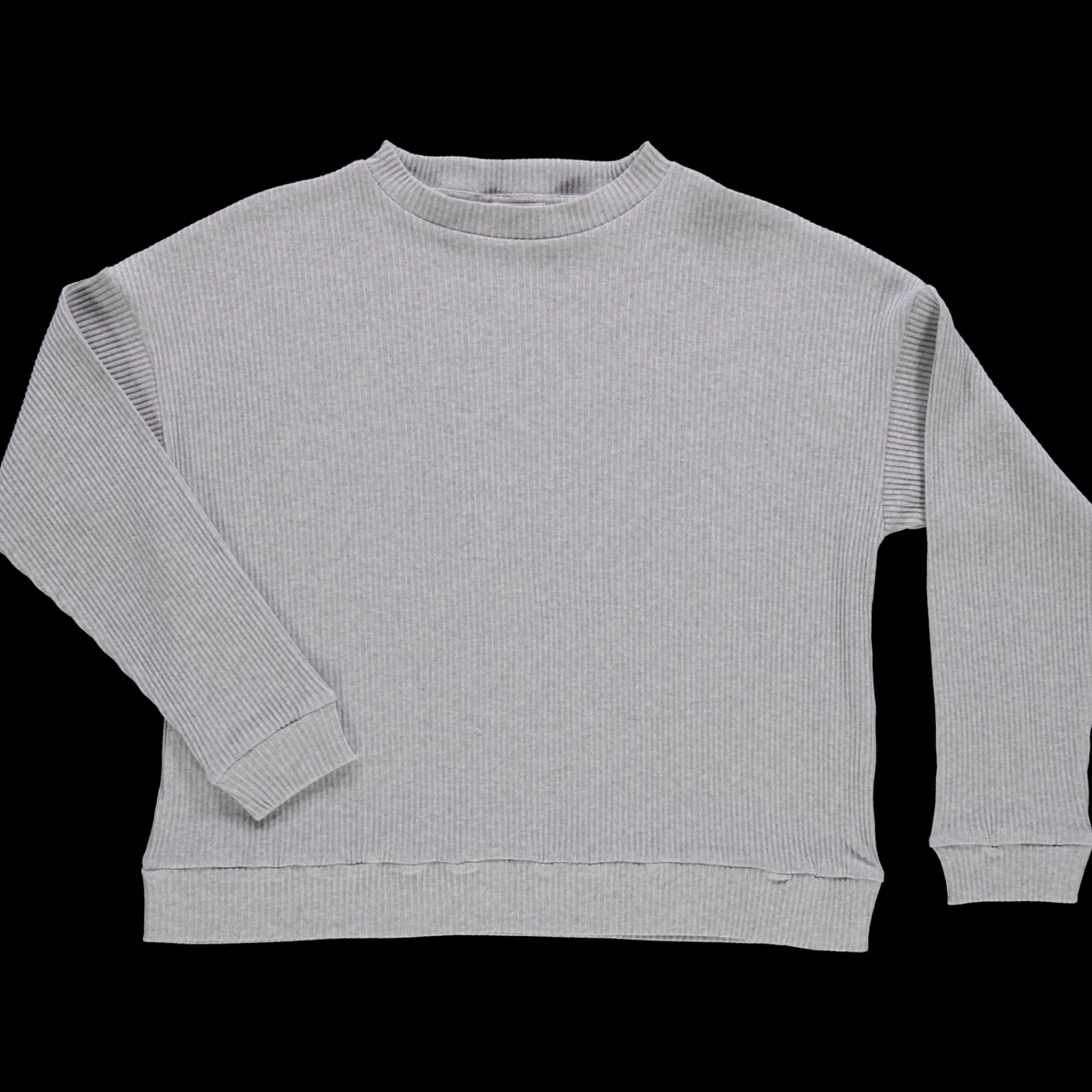 Poudre Organic Homewear | T-shirts | T-SHIRT PIN CÔTELÉ Gris Clair Chiné GrisClairChiné