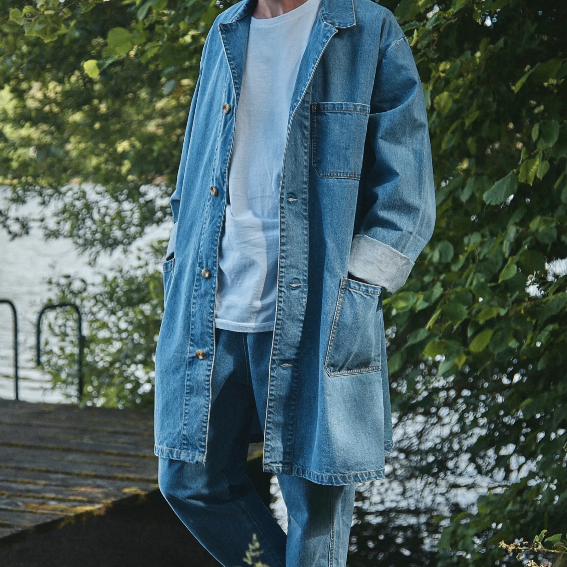 Poudre Organic Vestes | Vestes | VESTE COMPRIDA Denim Blue Denim-Blue