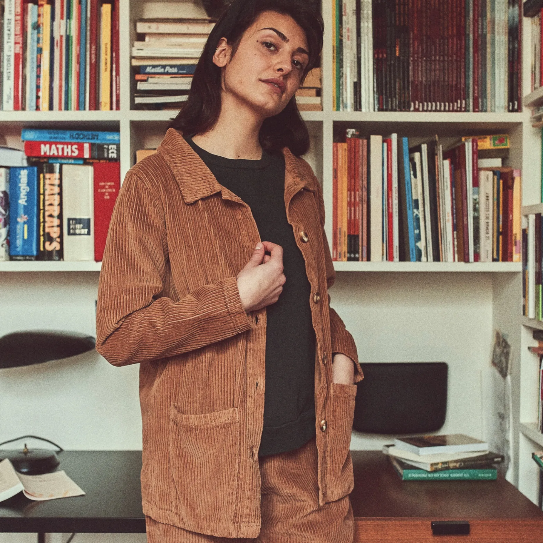Poudre Organic Vestes | VESTE GLYCINE VELOURS CÔTELÉ Nuthatch