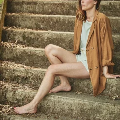 Poudre Organic Vestes | Blouses & Chemises | VESTE MARGUERITE GAZE Nuthatch