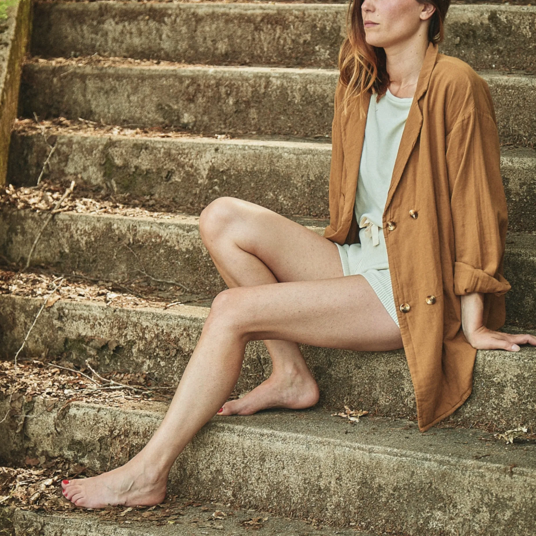 Poudre Organic Vestes | Blouses & Chemises | VESTE MARGUERITE GAZE Nuthatch