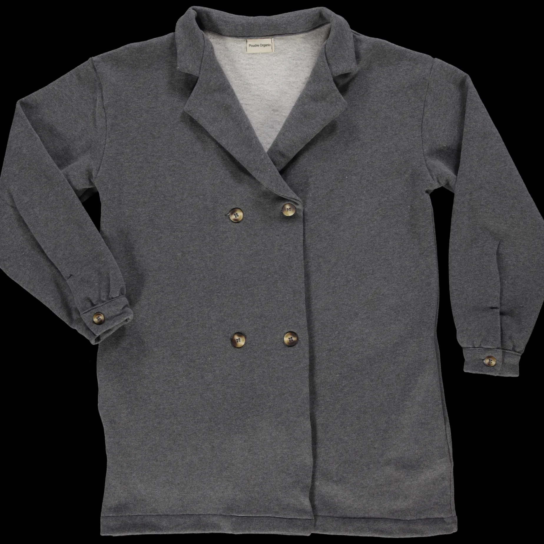 Poudre Organic Vestes | VESTE MARGUERITE MOLLETON Anthracite