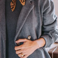 Poudre Organic Vestes | VESTE MARGUERITE MOLLETON Anthracite