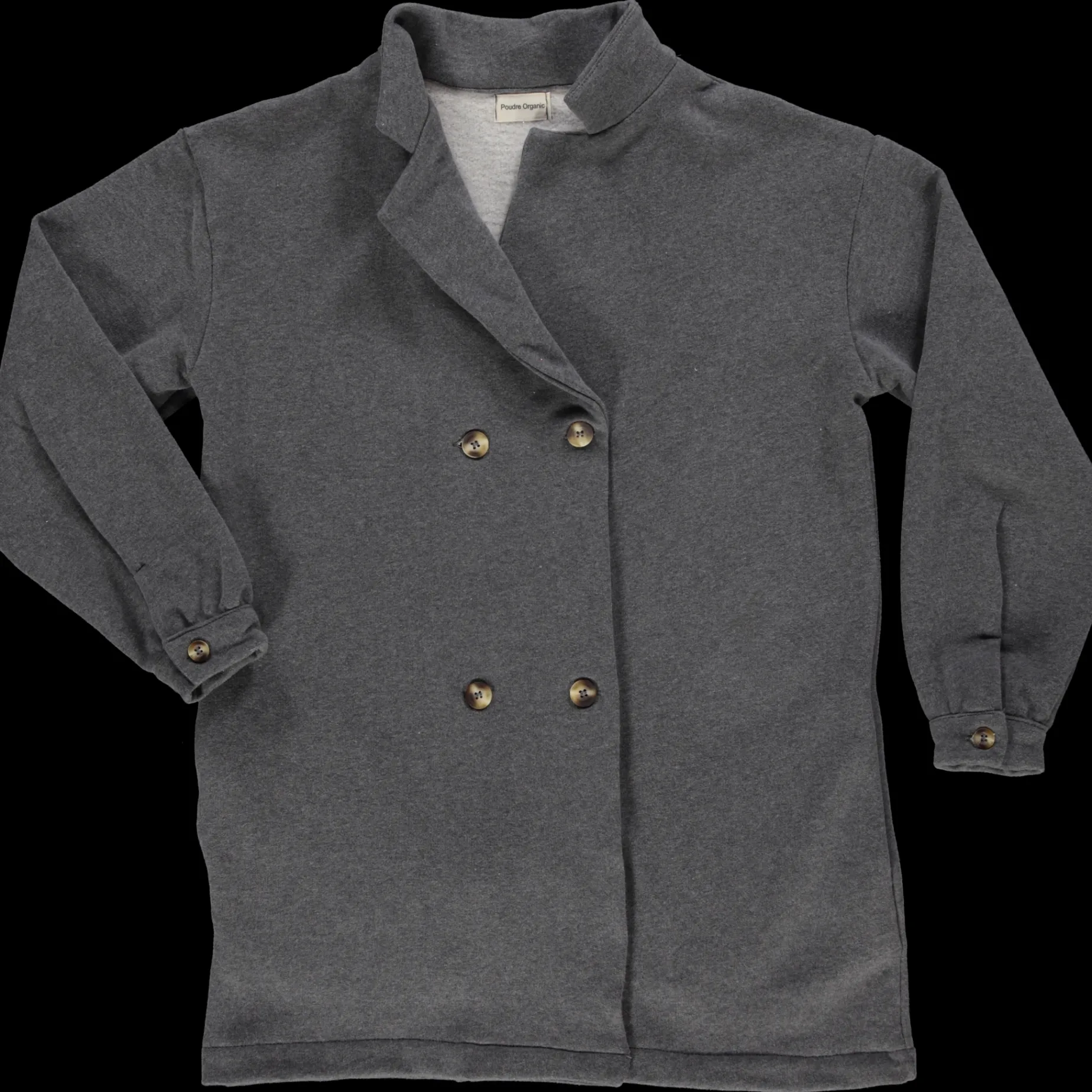 Poudre Organic Vestes | VESTE MARGUERITE MOLLETON Anthracite