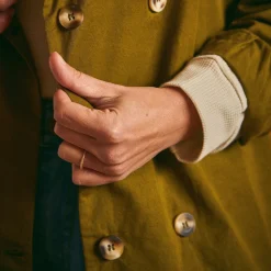 Poudre Organic Homewear | Vestes | VESTE MARGUERITE TOILE ÉPAISSE Fir Green FirGreen